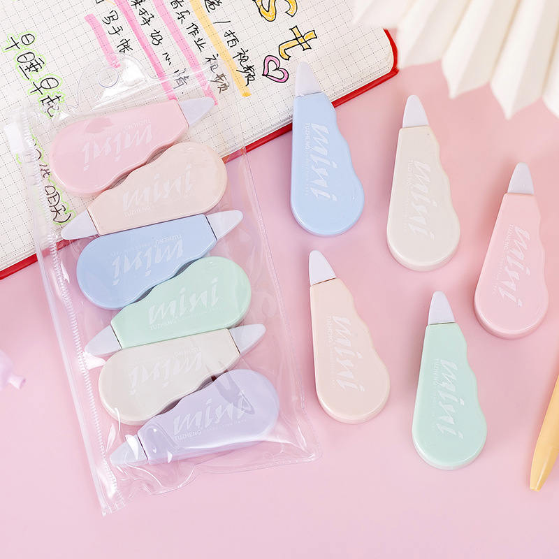 Correction Tape Roller - เทปลบคำผิดสีมาการองน่ารัก 6 ชิ้น/ชุด เทปลบคำผิดสีขาวสำหรับโรงเรียน สำนักงาน และงานประดิษฐ์