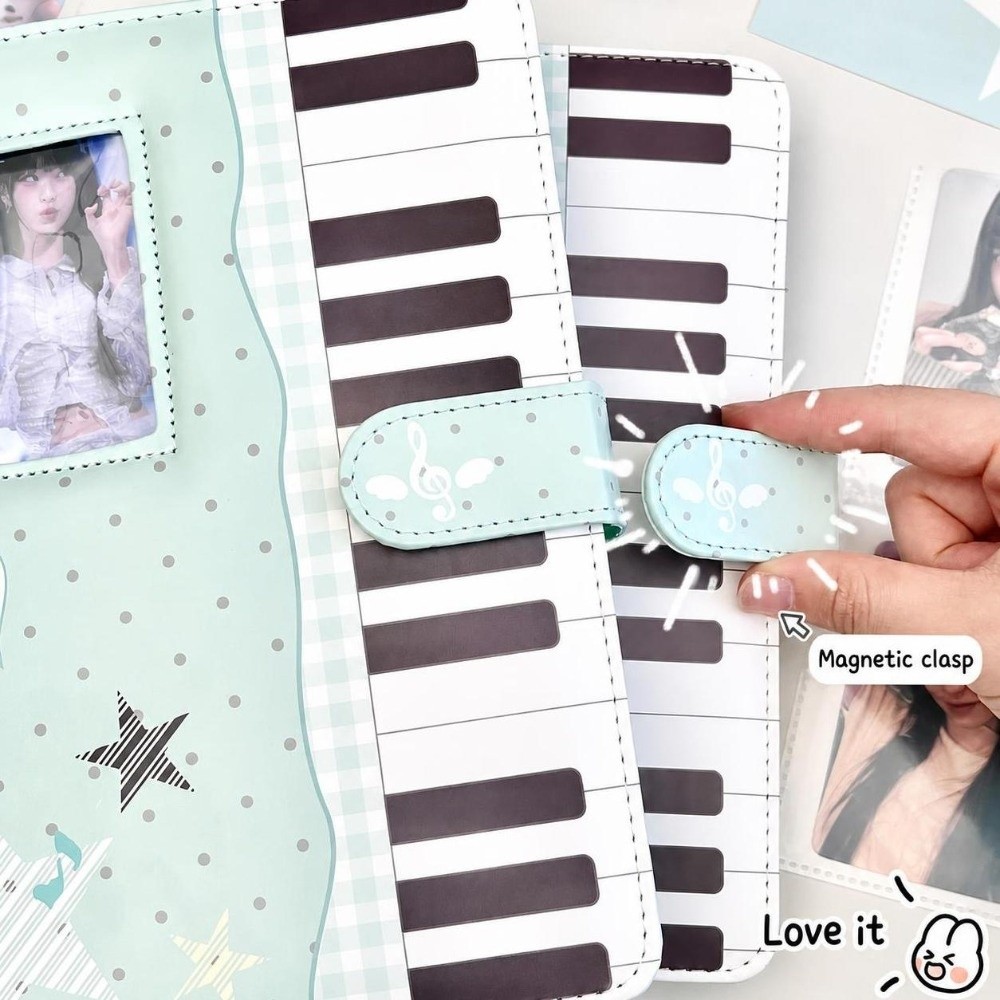 Notebook Dotted A5 - สมุดบันทึกเปียโนลายจุดน่ารัก ขนาด A5 แบบใบหลวม อัลบั้มรูปภาพ ปกหนัง
