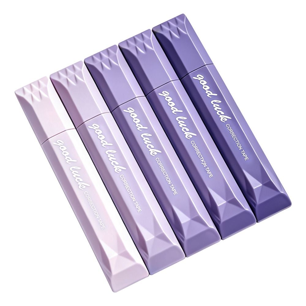 Correction Tape Roller - 5 ชิ้น/ชุด เทปลบคำผิดสีไล่เฉดแบบปากกา เทปเคลือบเงาแบบเงียบ ลูกกลิ้งแก้ไขสีกระดาษดั้งเดิม