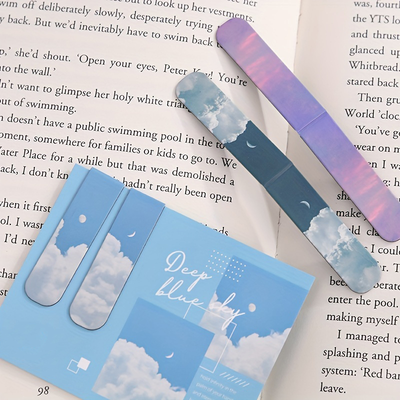 2pcs ภูมิทัศน์ธีมบุ๊คมาร์คแม่เ - Bookmark Magnetic Clip บทวิจารณ์และราคา