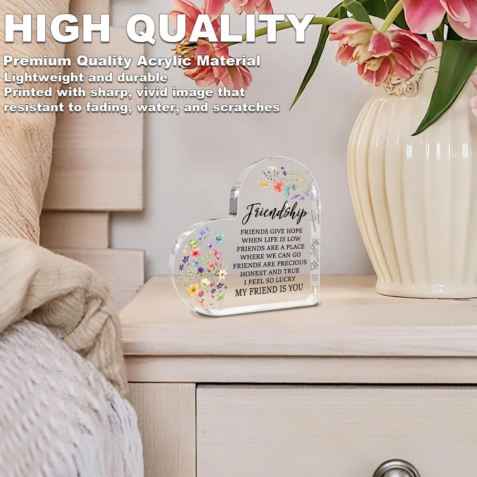 ป้ายมิตรภาพอะคริลิคทรงหัวใจ เห - Desk Name Plate บทวิจารณ์และราคา