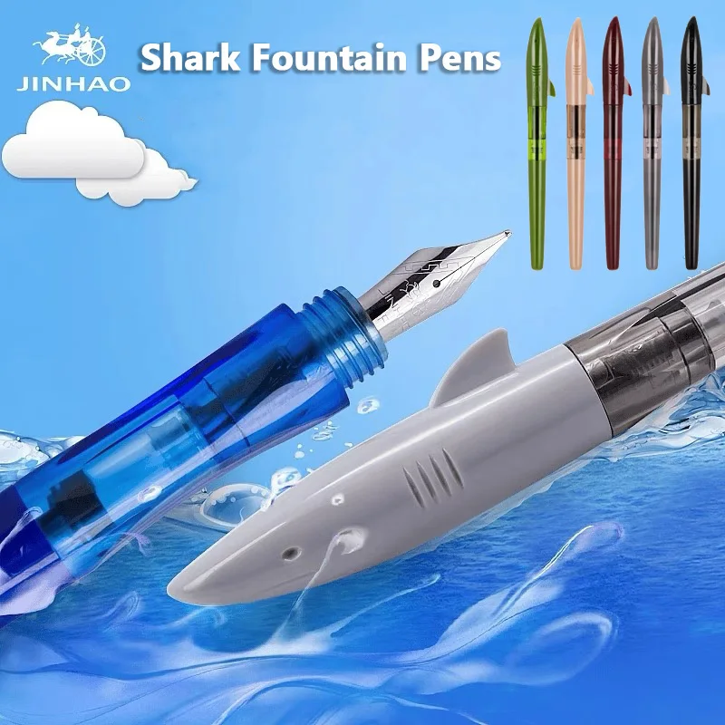 Jinhao น่ารัก Shark Fountain ป - Office Stationery Supply Business บทวิจารณ์และราคา