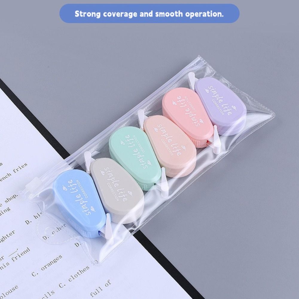 เทปแก้ไขเสียงเงียบ 6 ชิ้น/ชุด  - Correction Tape Roller บทวิจารณ์และราคา